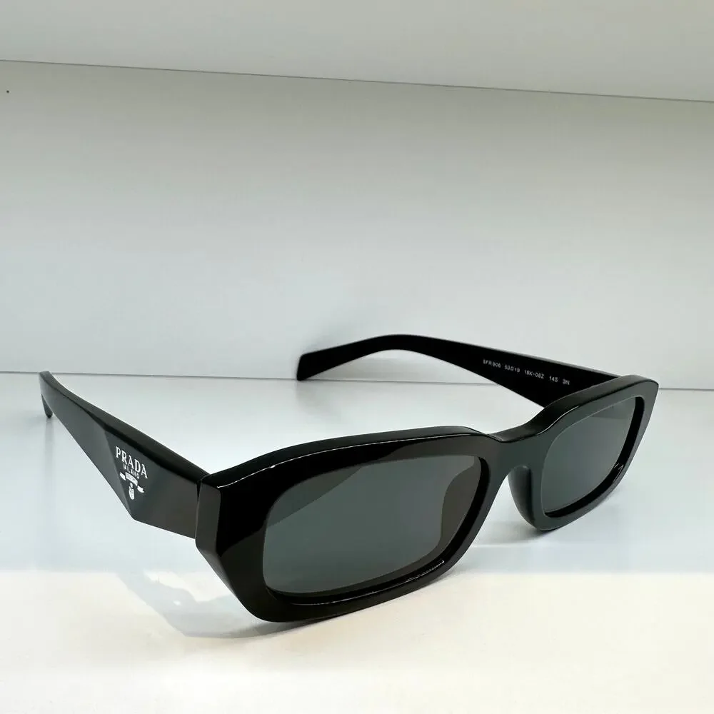 New PRADA Sunglasses Black Symbole Logo Rectangle Square 2025 Release
